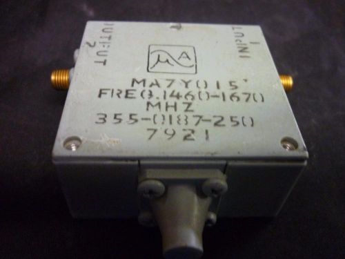 Microwave Associates Isolator Waveguide/RF Model MA7Y15
