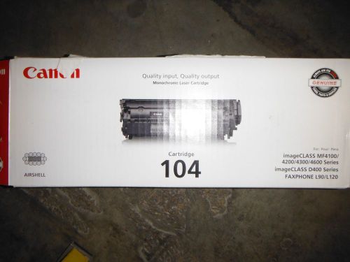0263B001 Genuine Canon 104 black toner for L120 Open Box/Open Bag GUARANTEED