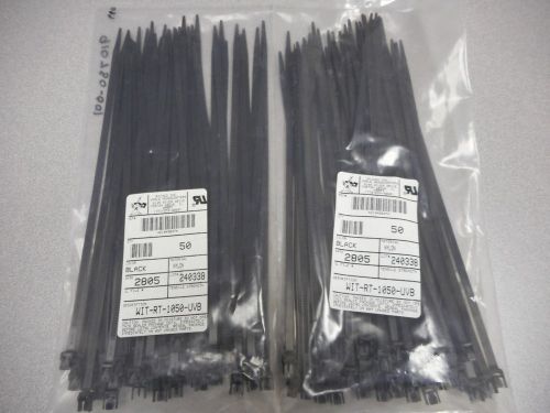 RICHCO WIT-RT-1050-UVB CABLE TIE,BLACK 10-12IN LENGTH W/RELEASE (LOT OF 100)