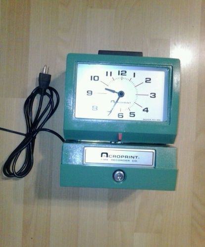 Acroprint model 125nr4 manual time recorder 011070411 for sale