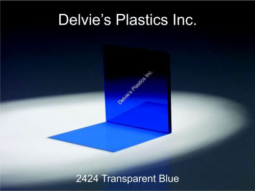 5 Sheets 1/8&#034;  2424 Transparent Blue Cell Cast Acrylic Sheet  12&#034; x 24&#034;