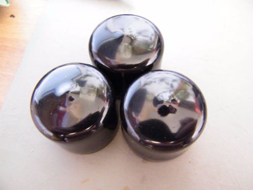 Set of 20  pliable vinyl round tubing end cap cover - black rubber plastic tube for sale