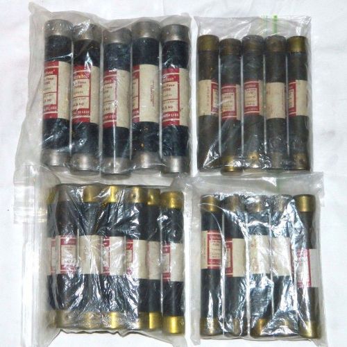 Mixed Lot of 25 Fuses LittelFuse One-Time Class K5 NLS 3 / 15 / 25 / 60