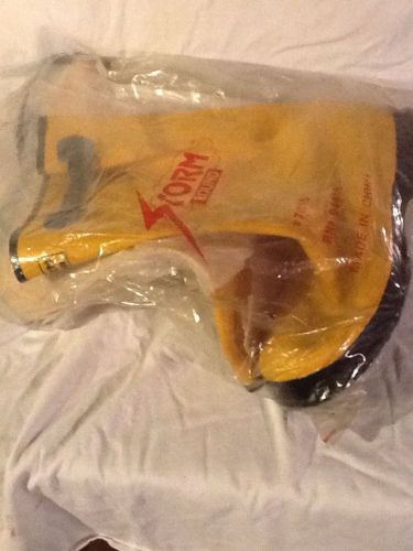 Storm Bound Boots Rubber Slush Boot Waterproof Slip Over Shoe Yellow Size 15