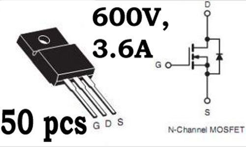 50pcs IR IRFIBC30G POWER MOSFET N-Cannel 600V 3.6A TO-220