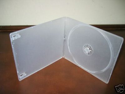 2000 NEW SLIM 7mm CLEAR CD POLY CASES W/SLEEVE, PSC7