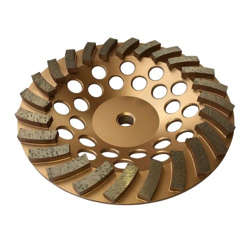 3PK 7&#034;x24Seg Spiral Diamond Grinding Cup Wheels for Concrete stone 5/8&#034;-11 Arbor
