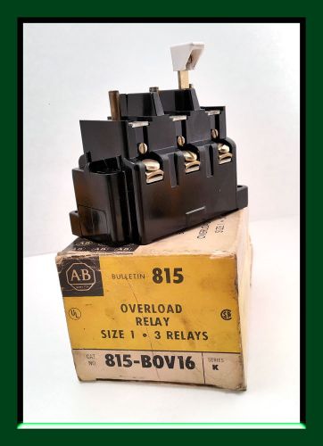 Allen Bradley 815-BOV16 Overload Relay Size 1 - 3 Relays / Series-K