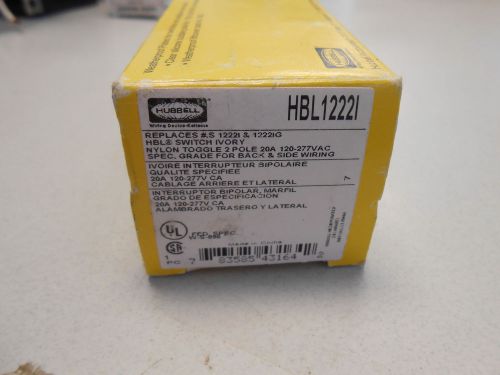 Hubbell hbl1222i 20 amp 120/277 volt ivory switch for sale
