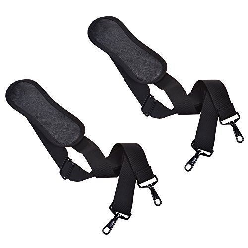 Bluecell Pack of 2 Black Color Replacement Padded Adjustable Shoulder Strap New