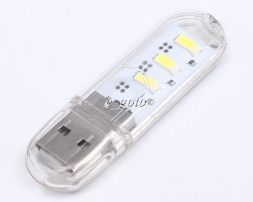 Transparent 0.8W 5V Mobile Power USB Lamp SMD LED with Shell Energy Saving