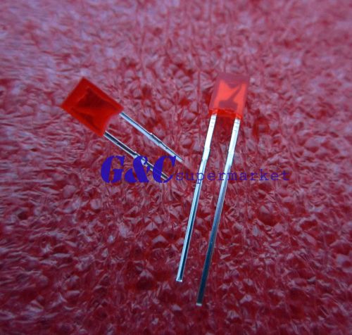 100PCS 2x3x4mm Rectangle LED Red Colour Red Light Emitting Diode Good quality