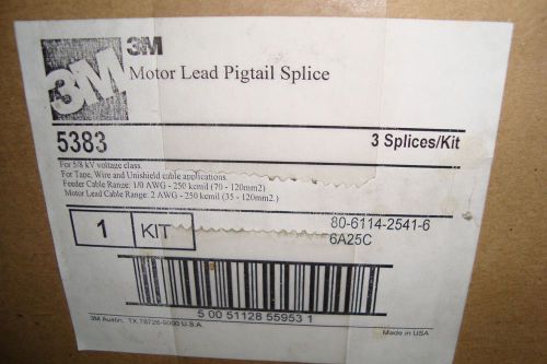 3M 5383 - Motor Lead Pigtail Splicing Kit 3 Splices/Kit NEW