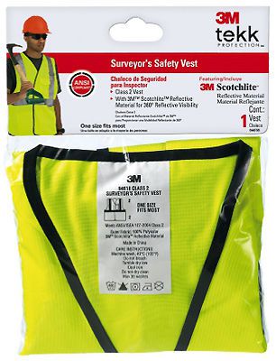 3M Class 2 Surveyor&#039;s Safety Vest, Hi-Viz Yellow