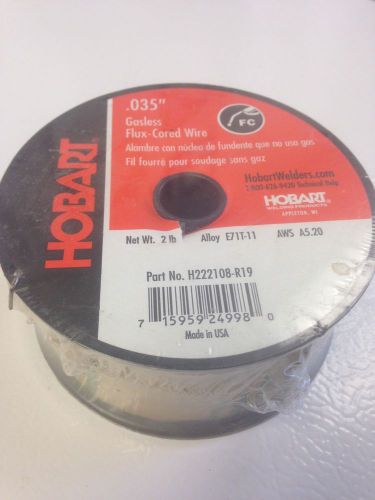 Hobart .035&#034; gasless flux-cored welding wire 2 lb. spool h222108-r19 for sale