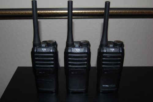 Three Titan TR200 UHF 16 Channel Two Way Radios
