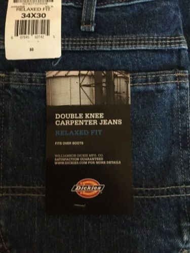 Dickies 1993SNB38/32 Mens Relaxed Fit Stone Carpenter Jeans Size 38/32