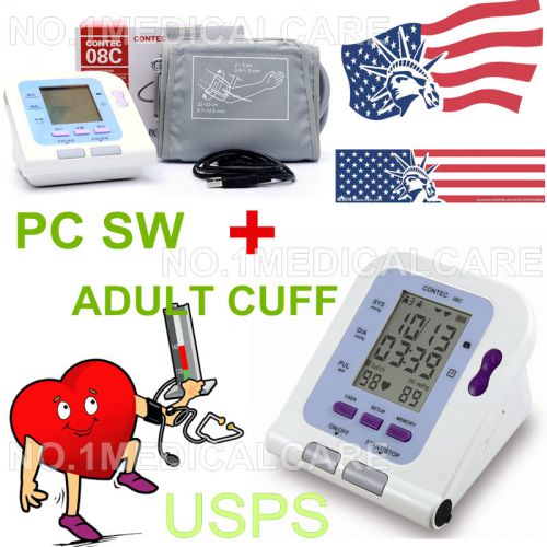 Usa digital blood pressure monitor contec08c, pc sw, upper arm test, ce fda for sale