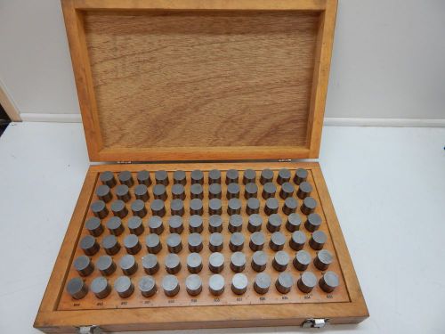 Meyer Pin Gage Set M6 - Minus .833 to .916 in Wood Case Machinist Inspection