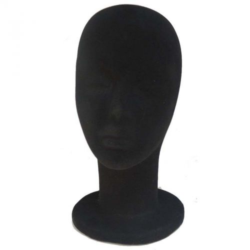 2 pcs black velvet cover foam head styrofoam mannequin head hat wig display for sale