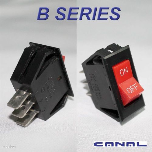 Canal B Series Rocker Switch Single Pole 15A 10A