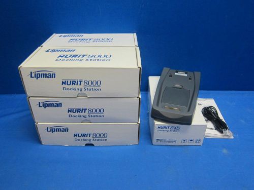 LOT OF (7) Lipman Nurit 8000 Docking Stations w/ battery &amp; box
