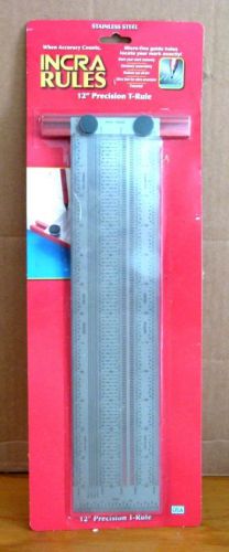 NIB Incra Rules 12 Inch Precision T Rule, Stainless Steel, NEW! In Pack!!