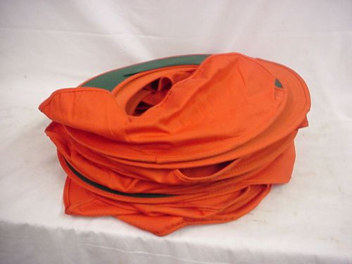 Lot of 12 occunomix hard hat shade orange #898 construction helmet cover for sale