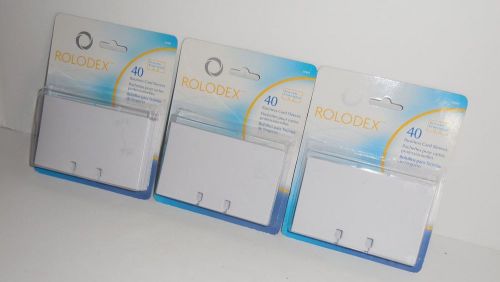 ROLODEX BUSINESS CARD SLEEVES 2 5/8&#034; X 4&#034; #67691 120 SLEEVES FILE ORGANIZE NIP!
