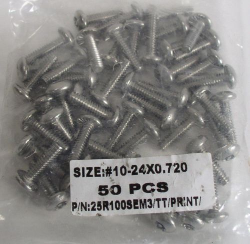 (50) 10-24 x .720&#034; Stainless Steel Torx Button Head Screw Bag of 50