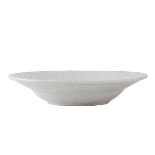 Tuxton ald-090 9.5 oz. porcelain white rim soup bowl - 24 / cs for sale