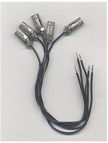 Lot of 5 Chicago Subminiature Socket with Cable forT-1 Lamp  .