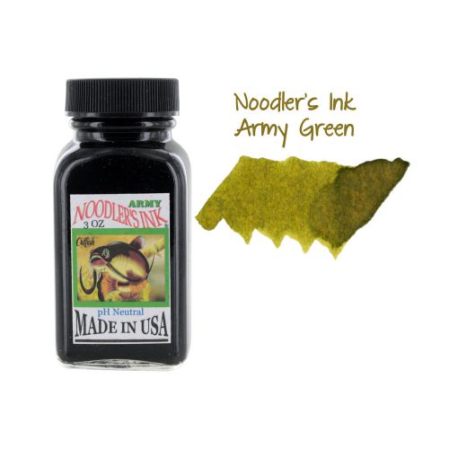 &#034;Noodler&#039;s Ink Fountain Pen Bottled Ink, 3oz - Army Green&#034;