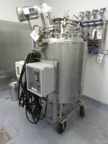 used 100 Gallon (400 Liter) Stainless Steel Jacketed Sanitary Reactor Mix Tank
