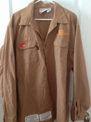 FR Flame Resistant Men&#039;s Brown Tan Shirt Size 3-XL Regular
