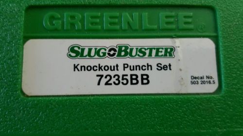 Greenlee Slug Buster Knockout Punch Set 7235BB  Great Condition!