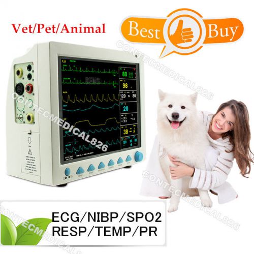 Ce,fda, color veterinary icu patient monitor vital signs monitor cms8000vet, new for sale