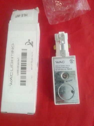 End Feed Straight Connector Track Light Single Circuit White WAC HT