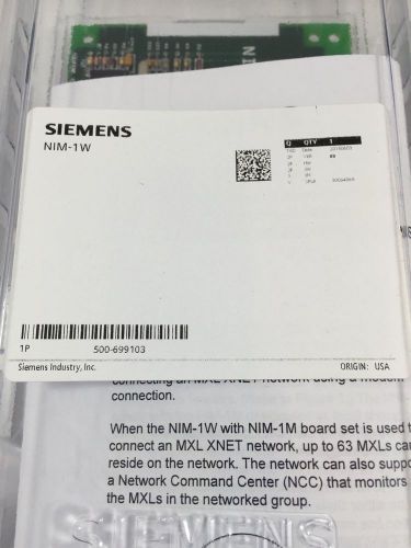 Siemens nim-1w mxl lan wan network interface module nib fresh stock for sale