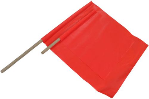 Hand held safety flag, 18 inch by 18 inch, solid material, orange color for sale