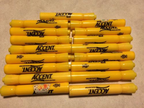 Lot of 17 Accent Yellow Highlighters