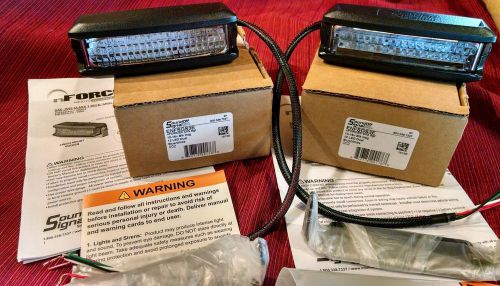 Pair of NEW Sound Off Signal nFORCE 12 LED B/W  **POLICE FIRE WHELEN FEDERAL***