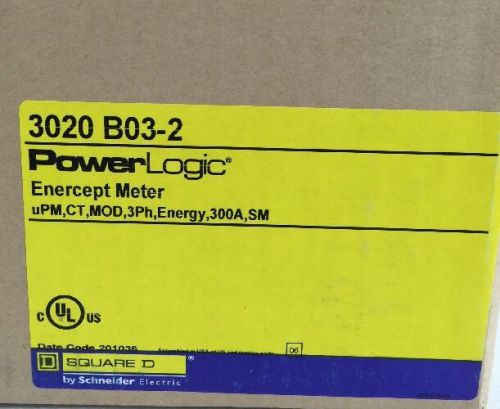 NEW IN BOX - Square D PowerLogic Enercept Meter 3020 B03-2