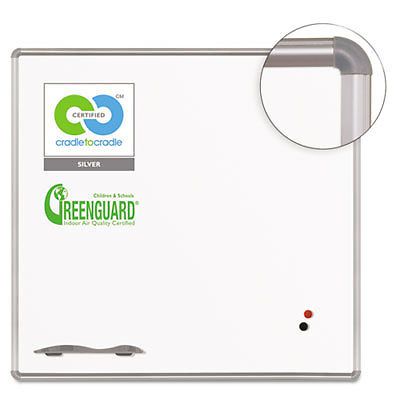 Green Rite Dry Erase Board, 48 x 48, White, Silver Frame, Sold as 1 Each