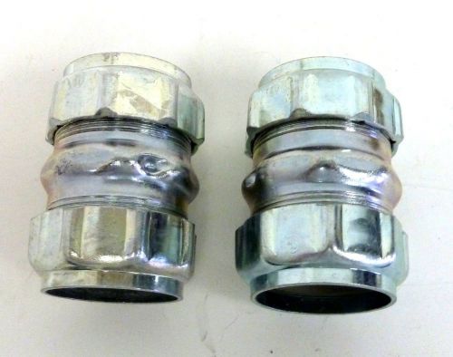 2 new boxed thomas &amp; betts t&amp;b 5520 1-1/2&#034; raintight steel emt coupling for sale