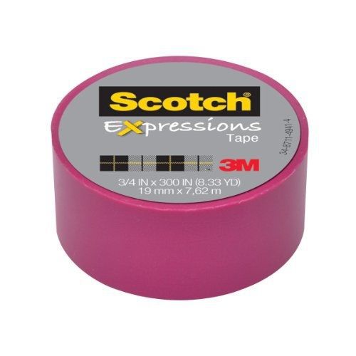Scotch Expressions Magic Tape, 3/4 x 300 Inches, Pink, 6-Rolls/Pack