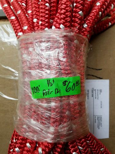 100&#039; 1/2&#034; 12 strand polyester tree rope made in the USA