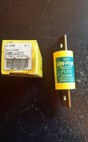 New in box bussman lpj-200sp low peak fuse class j time delay, 600v, 200a new for sale