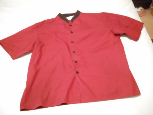 HAPPY CHEF &#039;Burgundy&#039; Button-Up Chef Jacket...Style #503TP...Size/Large