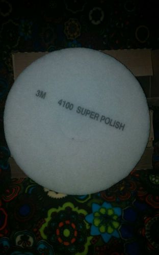 3M 4100 WHITE super polish pads. 12&#034; - 5 pads in box